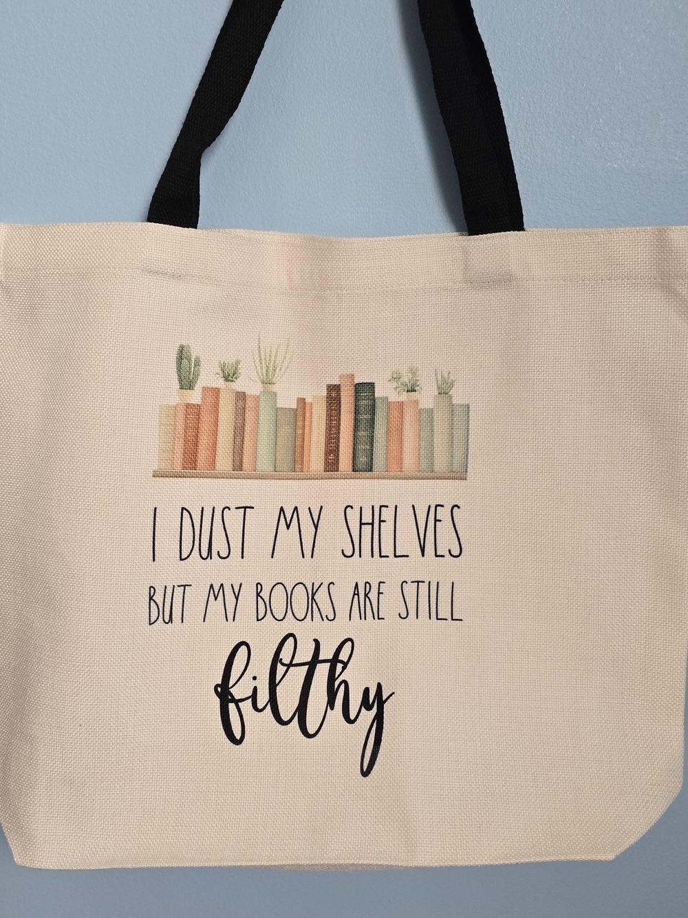 Canvas Open Top Tote for Spicy Book Lovers Booktok Library Bag New Bookish